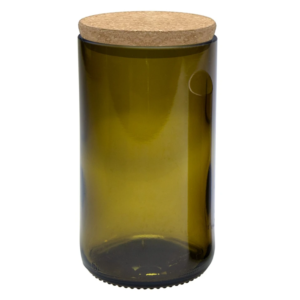 Duurzame Voorraadpotten van Geupcyclede Wijnflessen – Set van 3 | Hergebruikt Glas - Afbeelding 4